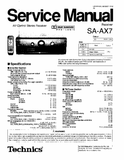 Technics SA-AX7 SA-AX7